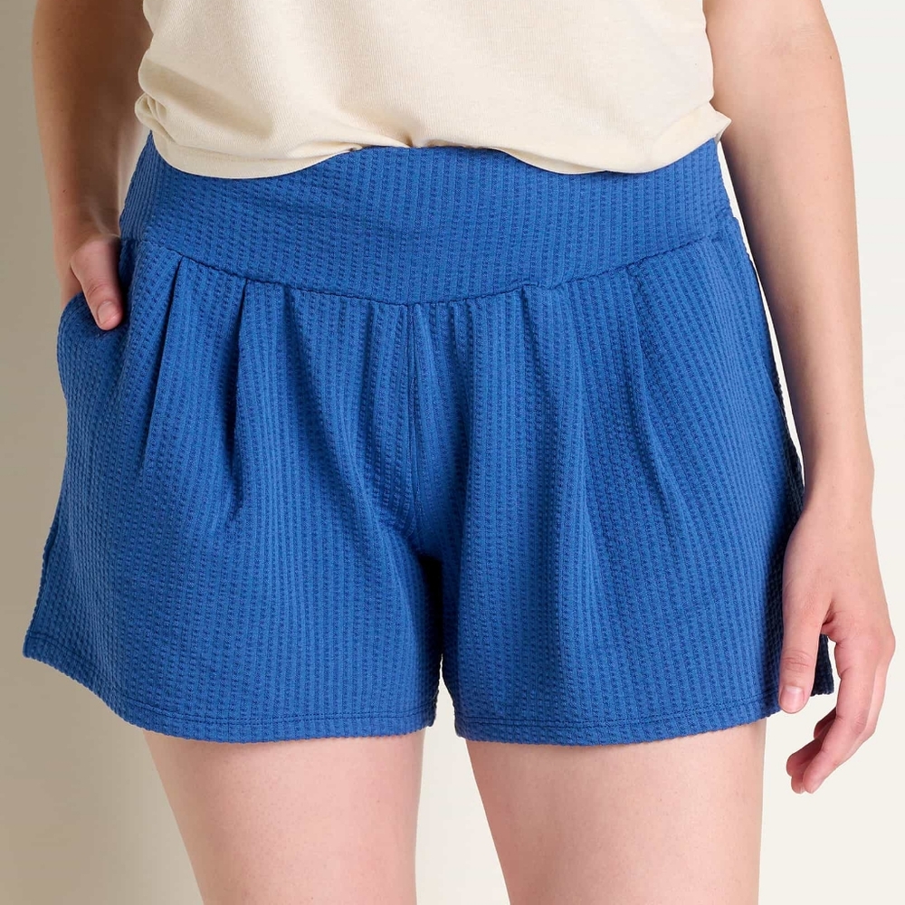 Toad & Co Women's Chaka Short in textured cornflower blue, size medium